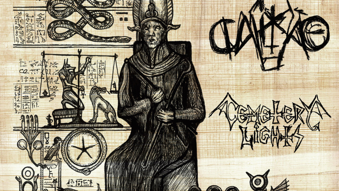 Coverv Artwork DECAYED CAIXAO CEMETERY LIGHTS Heralds of the Duat - Daniel Rabadán