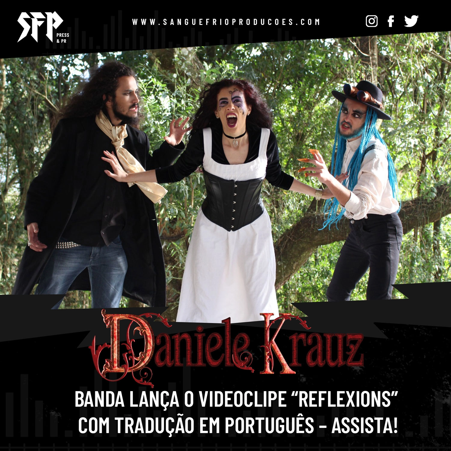 DANIELE KRAUZ: Banda lança o videoclipe “Reflexions” com tradução em português