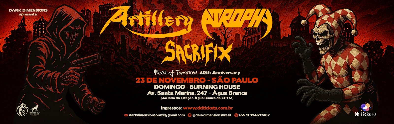 Thrash Metal Artillery, Atrophy e Sacrifix juntoss