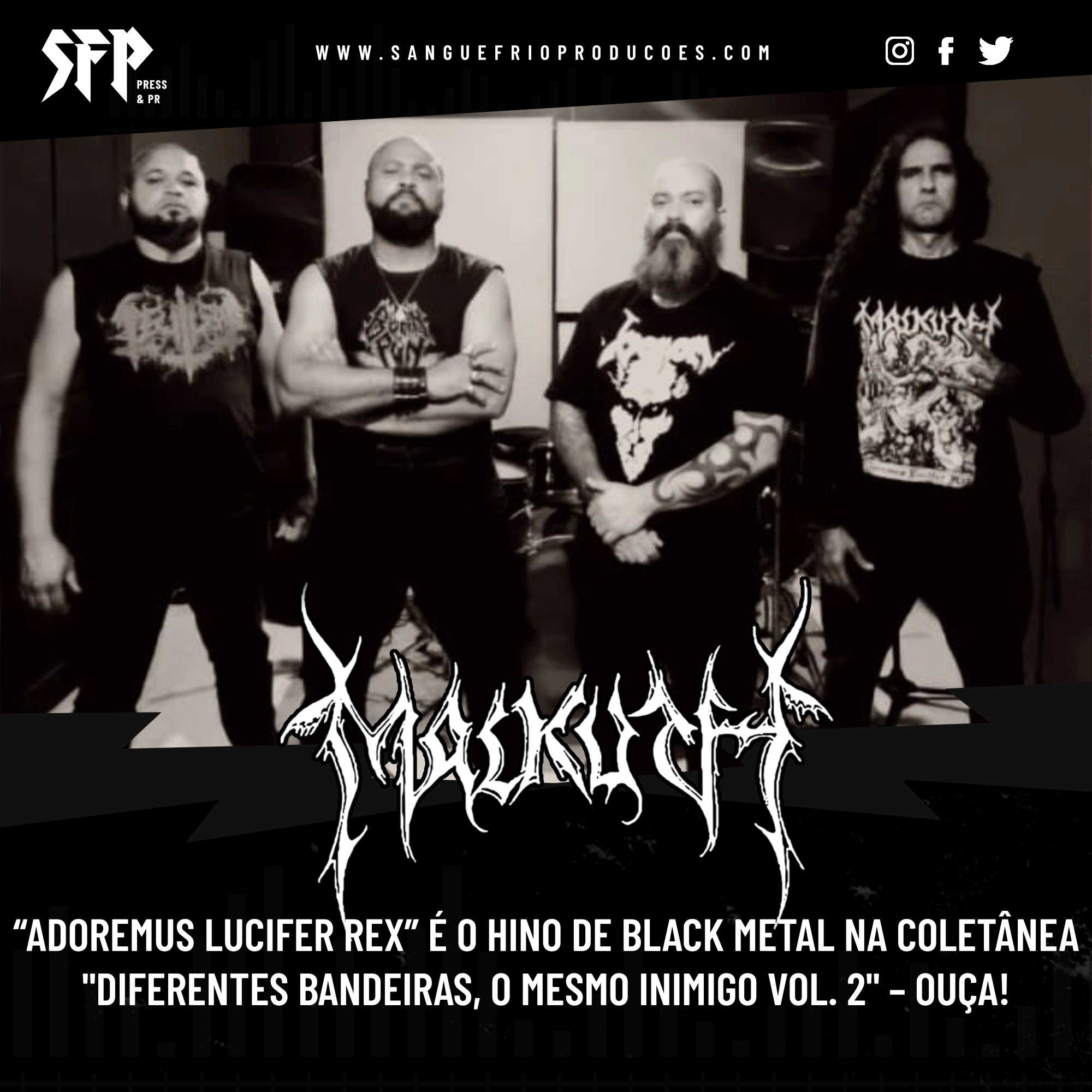 MALKUTH: “Adoremus Lucifer Rex” é o hino de Black Metal na Coletânea “Diferentes Bandeiras, o Mesmo Inimigo vol. 2”